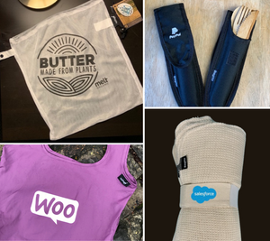 Examples of custom branded reusable items made by Bagito