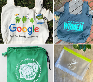 Examples of custom branded bags for events and promotions